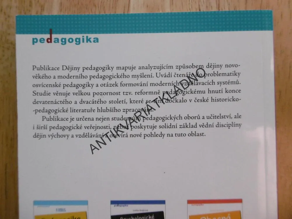 DĚJINY PEDAGOGIKY, PEDAGOGIKA, KASPER, 