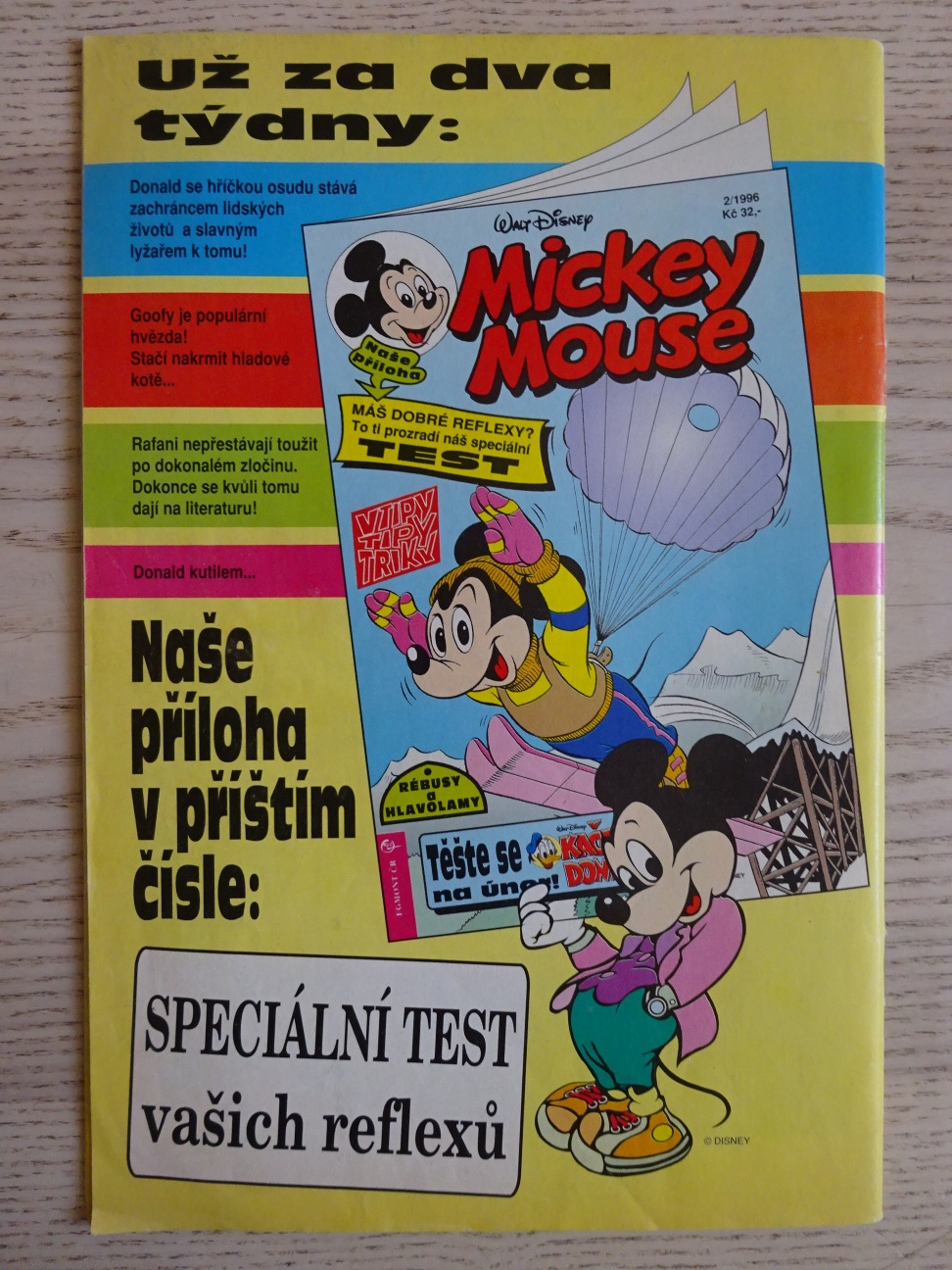 MICKEY MOUSE, KOMIKS, DISNEY, 1/1996