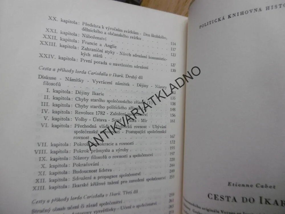 CESTA DO IKARIE, ETIENE CABET