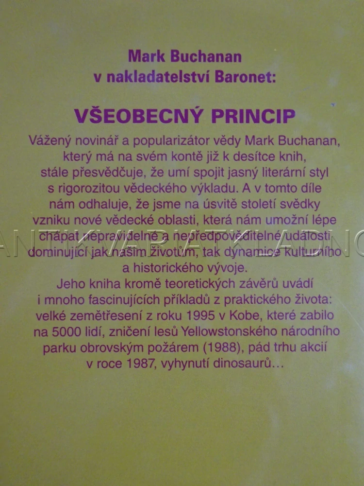 VŠEOBECNÝ PRINCIP, MARK BUCHANAN, **an