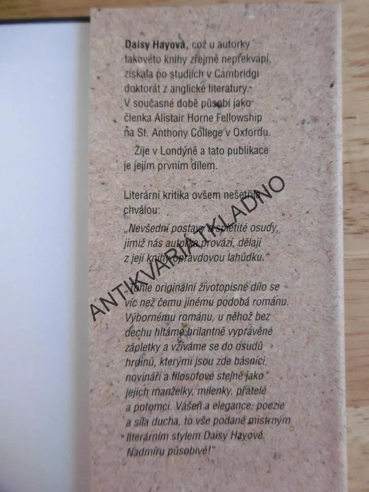 MLADÍ ROMANTICI, DAISY HAYOVÁ, **an