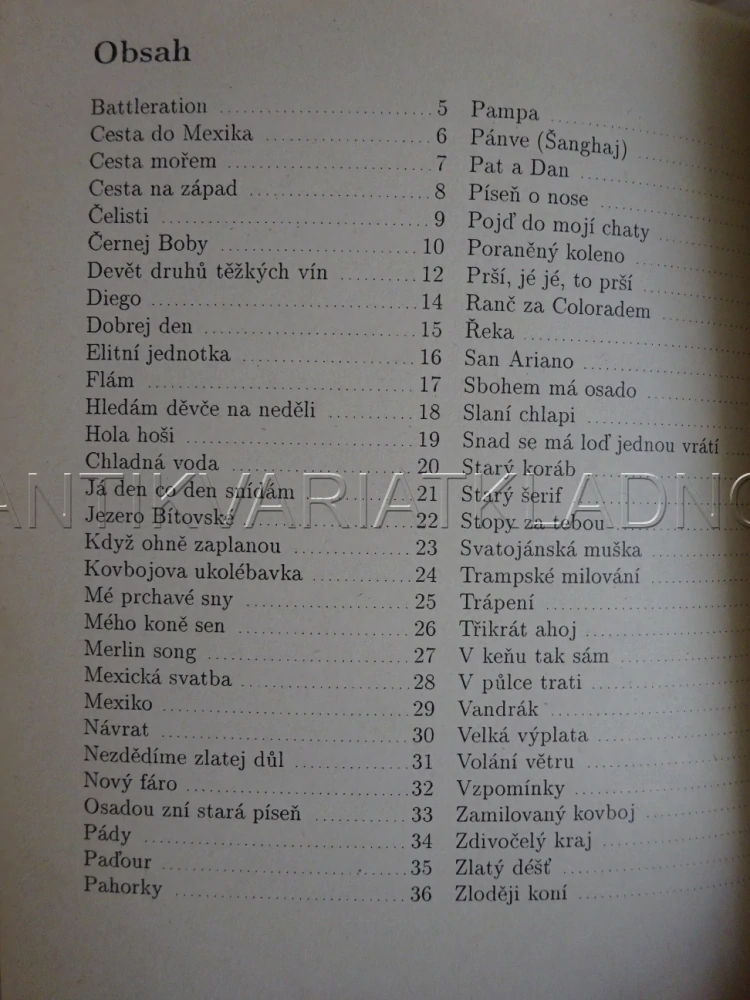PÍSNĚ LESŮ, VOD A OHŇŮ, ZPĚVNÍK, NOTY, TEXTY, **an