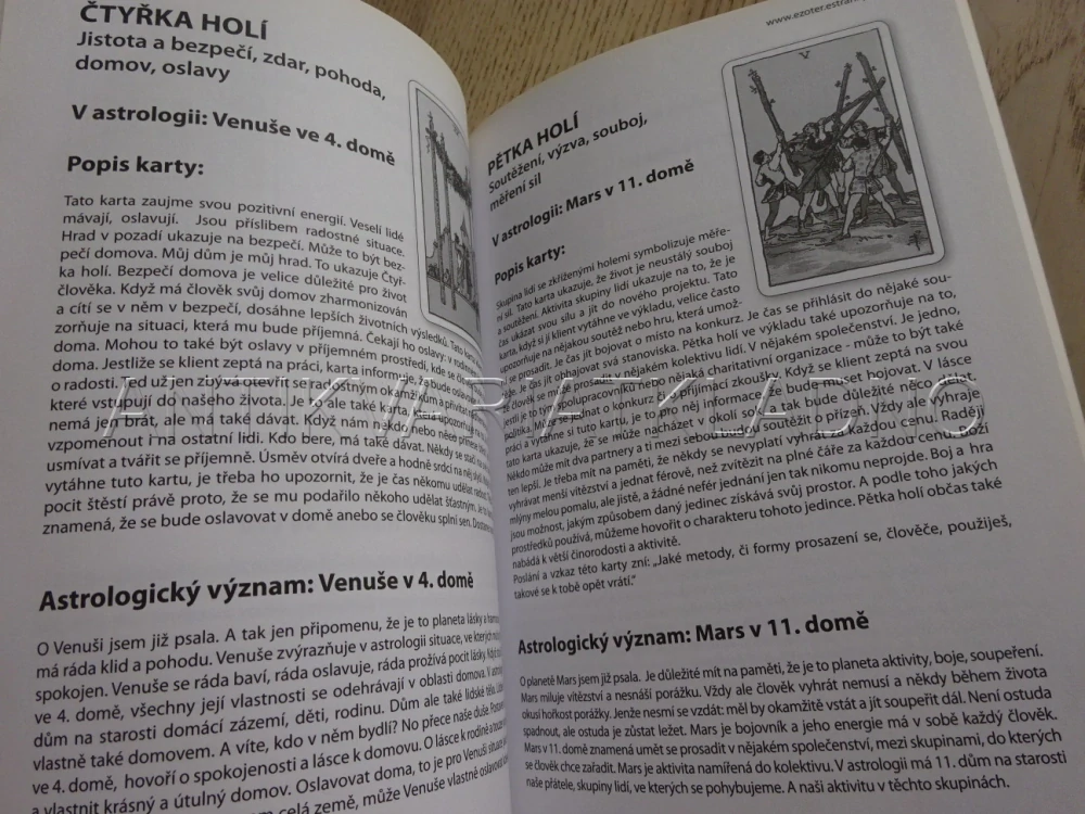 UČEBNICE TAROTOVÝCH KARET, MARTINA BLAŽENA BOHÁČOVÁ, **an
