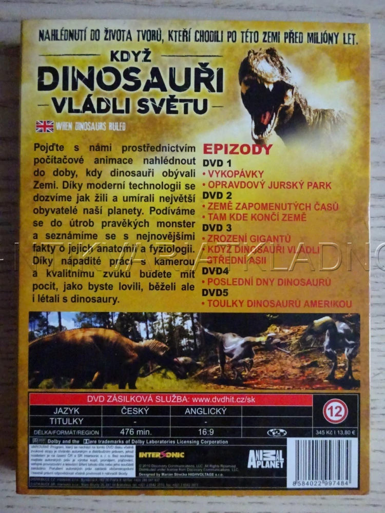 KDYŽ DINOSAUŘI VLÁDLI SVĚTU, DVD FILM DOKUMENT