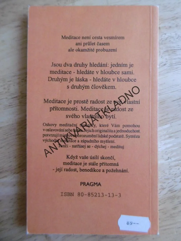 ORANŽOVÁ KNIHA MEDITAČNÍ TECHNIKY, OSHO