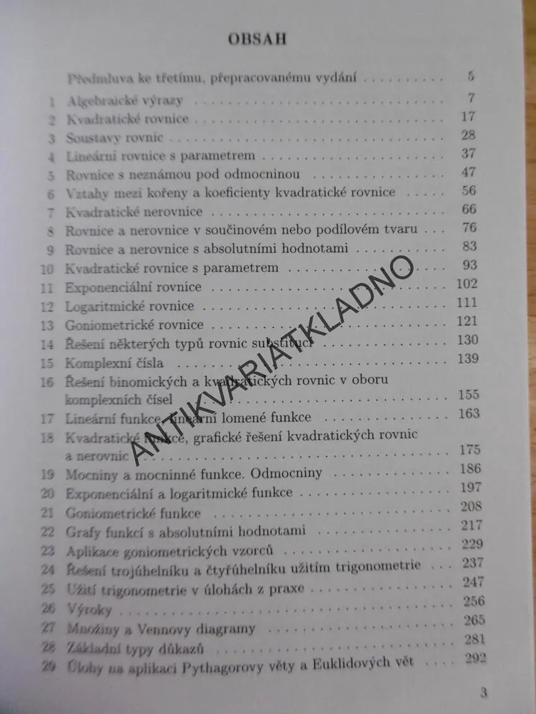 ŘEŠENÉ MATURITNÍ ÚLOHY Z MATEMATIKY, IVAN BUŠEK