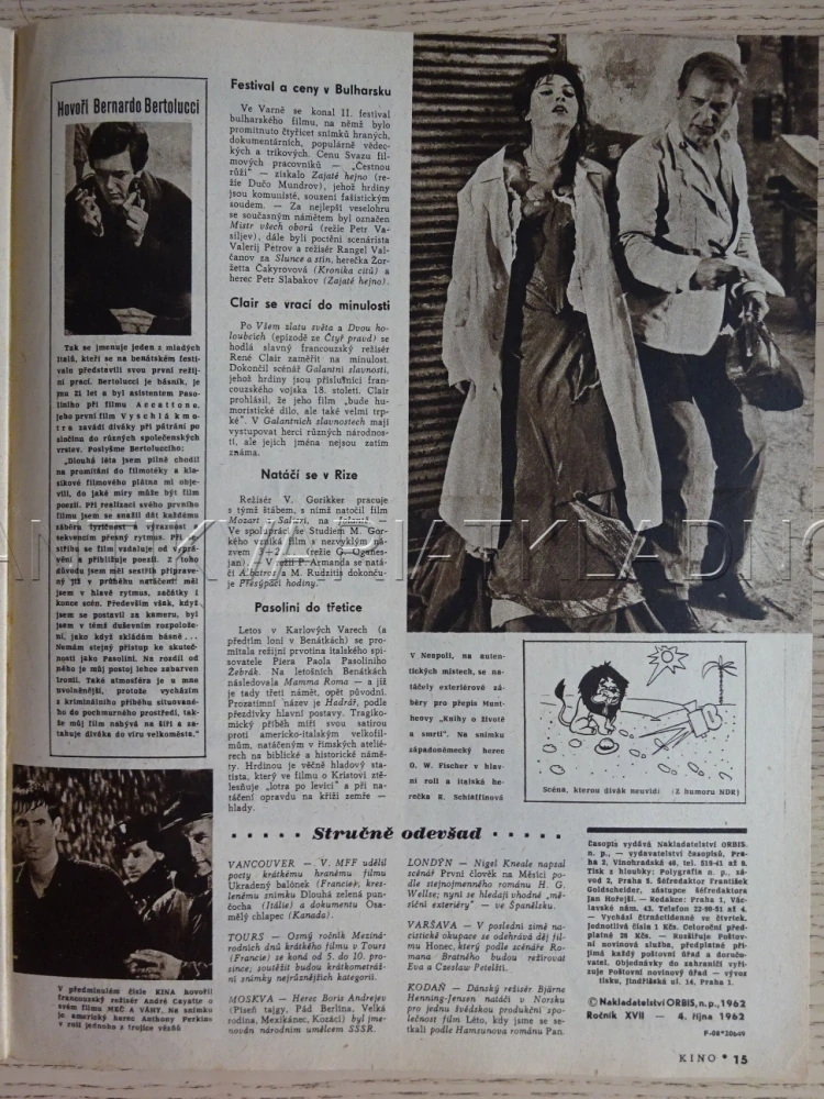 KINO, ROČ. XVII, Č. 20, ČASOPIS, FRANTIŠEK FILIPOVSKÝ