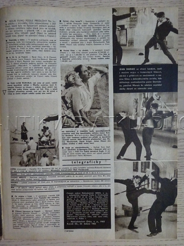 KINO, ROČ. XX, Č. 8, ČASOPIS, JAMES DEAN