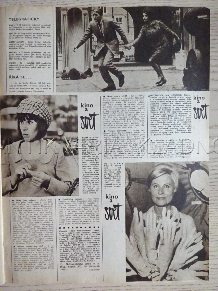 KINO, ROČ. XX, Č. 23, ČASOPIS, CLAUDIA CARDINAL