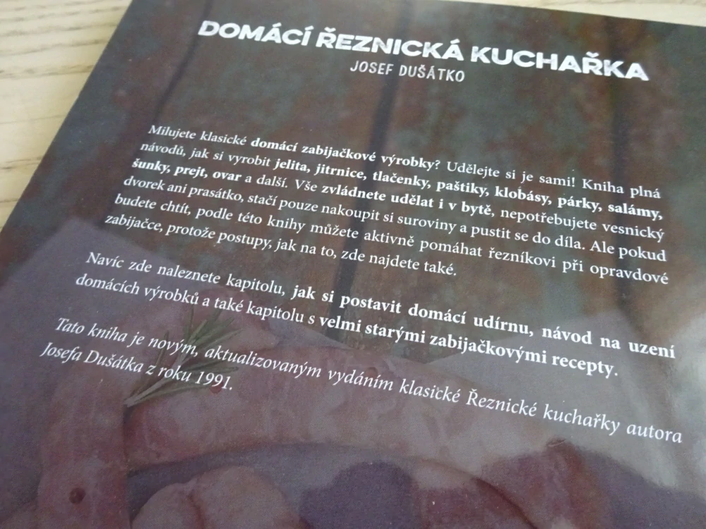 DOMÁCÍ ŘEZNICKÁ KUCHAŘKA, JOSEF DUŠÁTKO, **an
