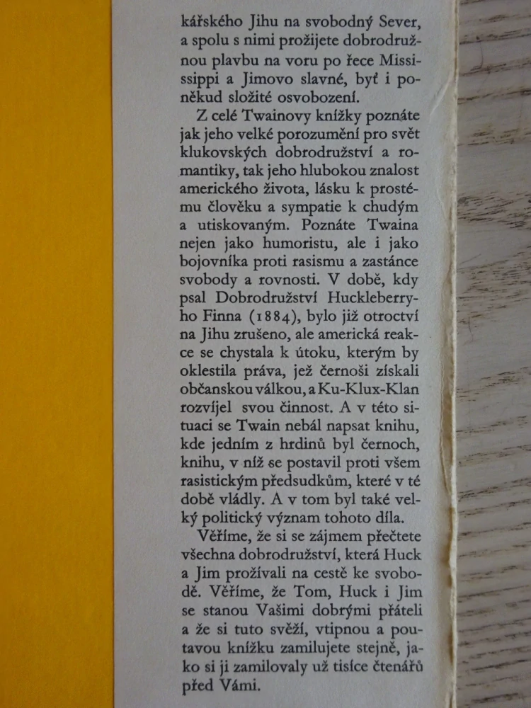 DOBRODRUŽSTVÍ HUCKLEBERRYHO FINNA, MARK TWAIN, **an