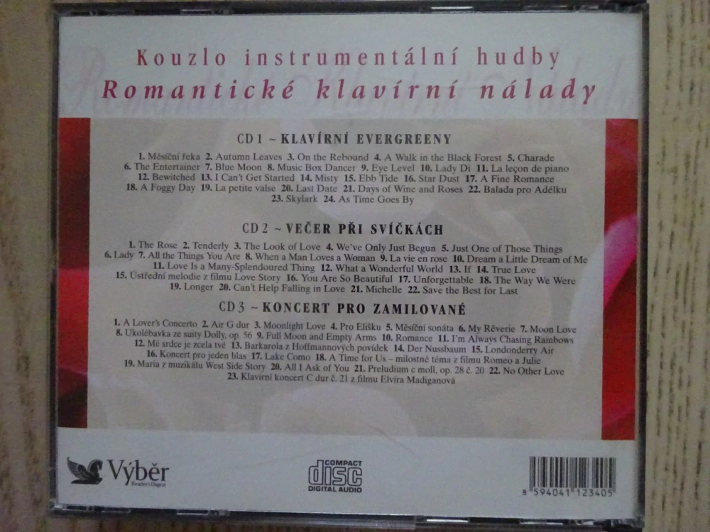 KOUZLO INSTRUMENTÁLNÍ HUDBY, ROMANTICKÉ KLAVÍRNÍ NÁLADY, 3X CD HUDBA