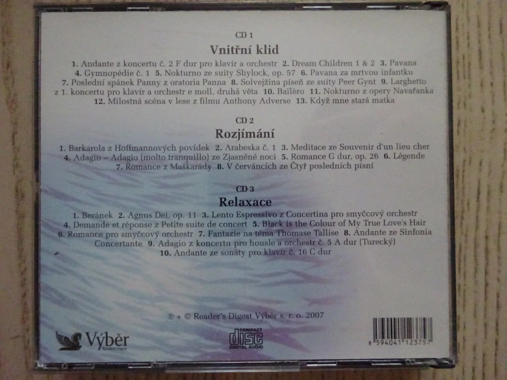UKLIDNĚNÍ, KLASICKÉ OPOJENÍ, 3X CD HUDBA