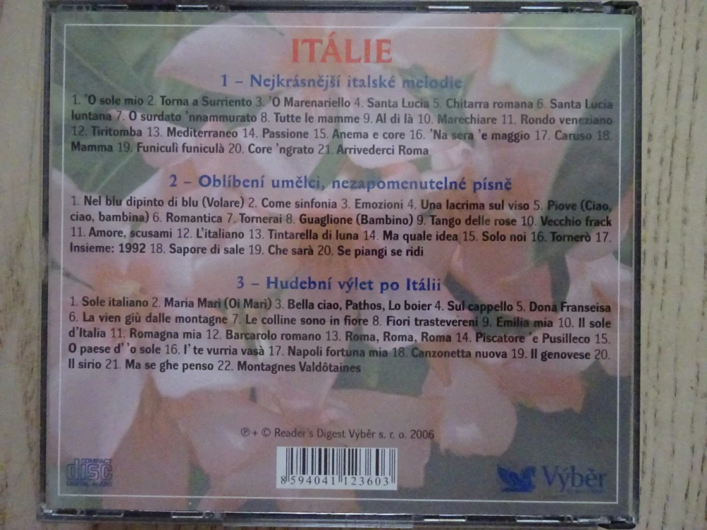 HUDEBNÍ POHLEDNICE Z CELÉHO SVĚTA, ITÁLIE, 3X CD HUDBA
