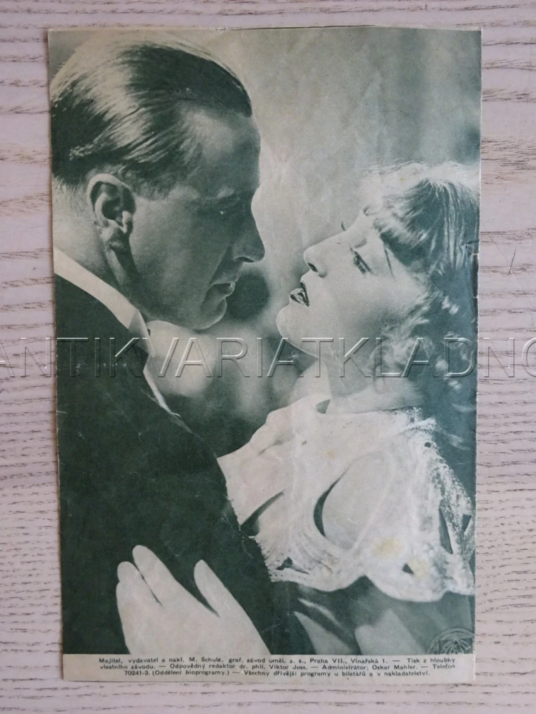 ŽENA V OHNI, B. HELM, BIO PROGRAM Č. 61, 1933
