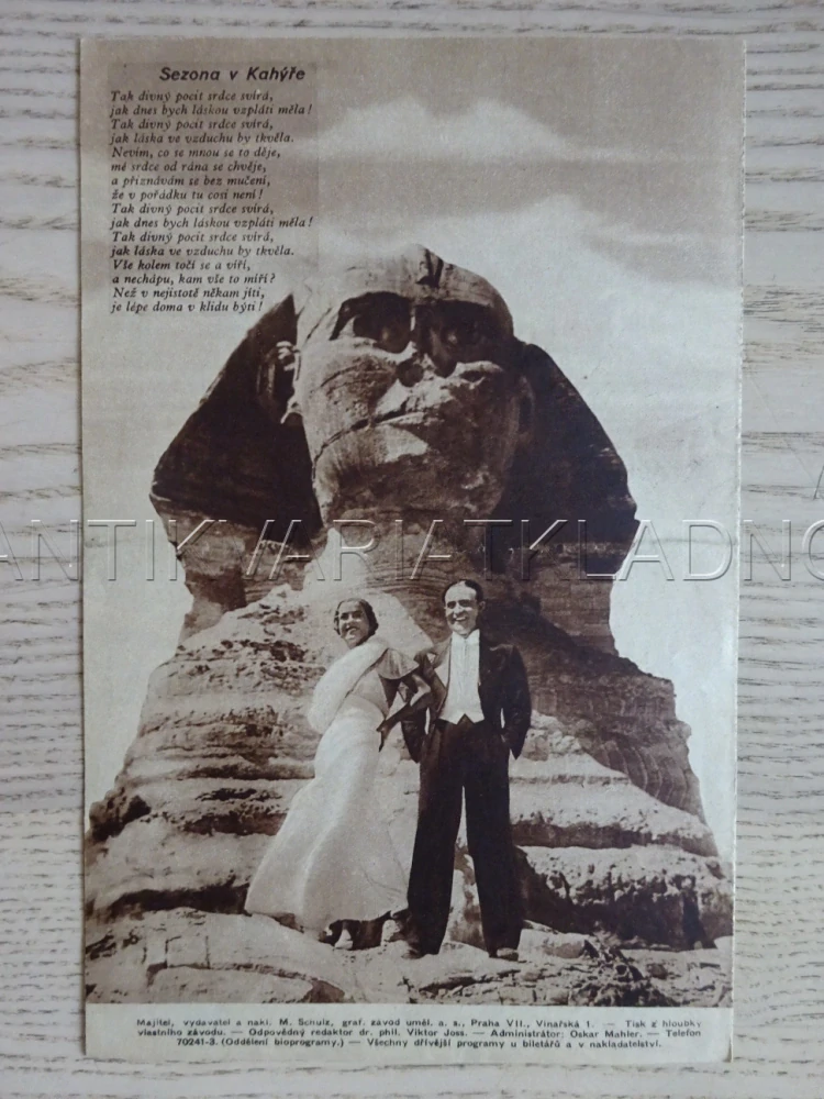 SEZONA V KAHÝŘE, G. WALDAU, BIO PROGRAM Č. 63, 1933