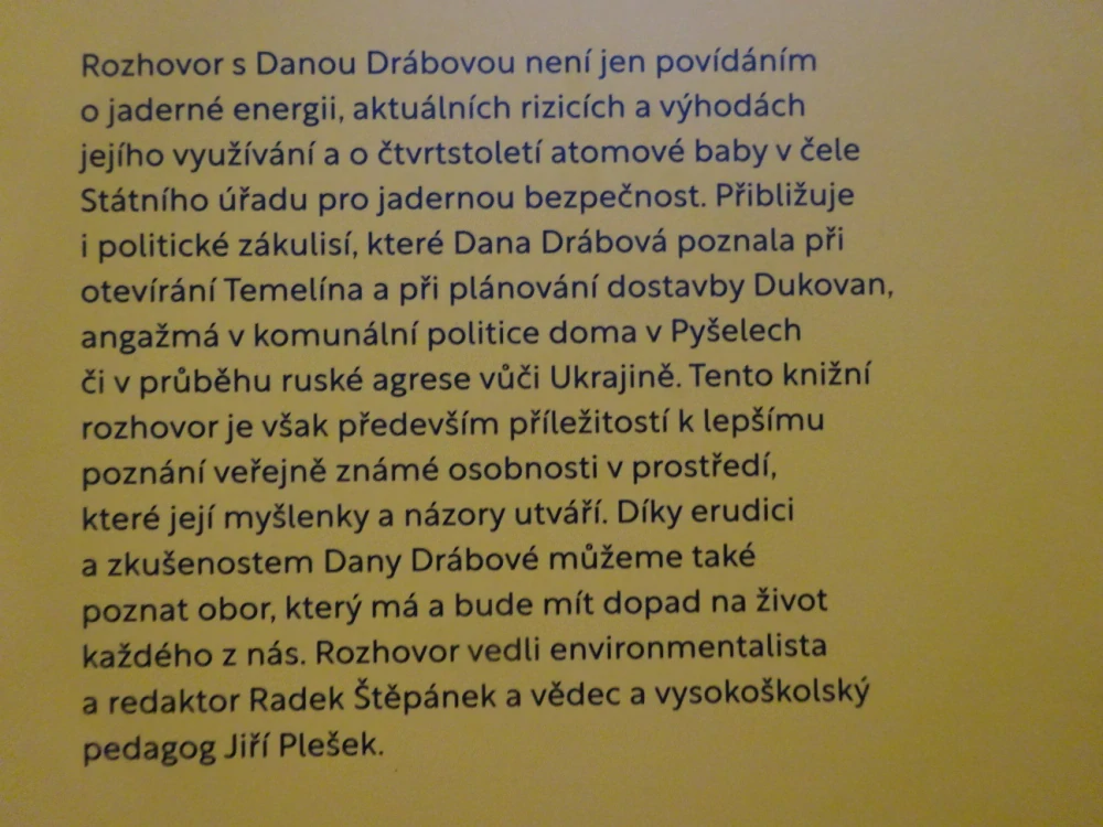 ATOMOVÁ BABA, ROZHOVOR S DANOU DRÁBOVOU, RADEK ŠTĚPÁNEK, JIŘÍ PLEŠEK, **an