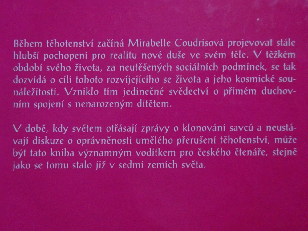 HOVORY S NENAROZENÝM DÍTĚTEM, MIRABELLE A RENÉ COURDISOVI, **an