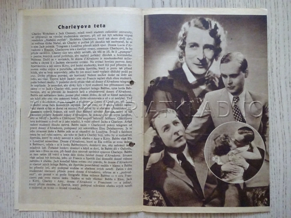 CHARLEYOVA TETA, P. KEMP, BIO PROGRAM Č. 173, 1934