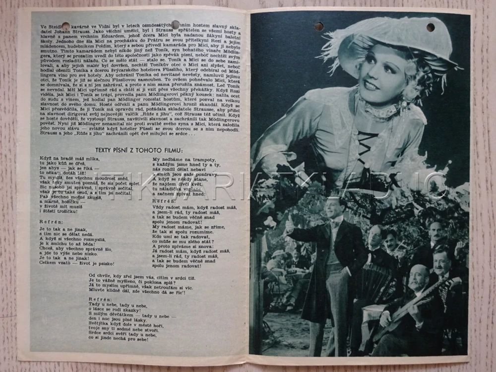 RŮŽE Z JIHU, P. HORBIGER, BIO PROGRAM Č. 195, 1934