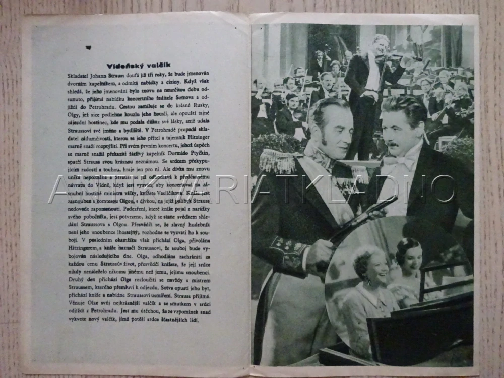VÍDEŇSKÝ VALČÍK, P. HORBIGER, BIO PROGRAM Č. 225, 1935