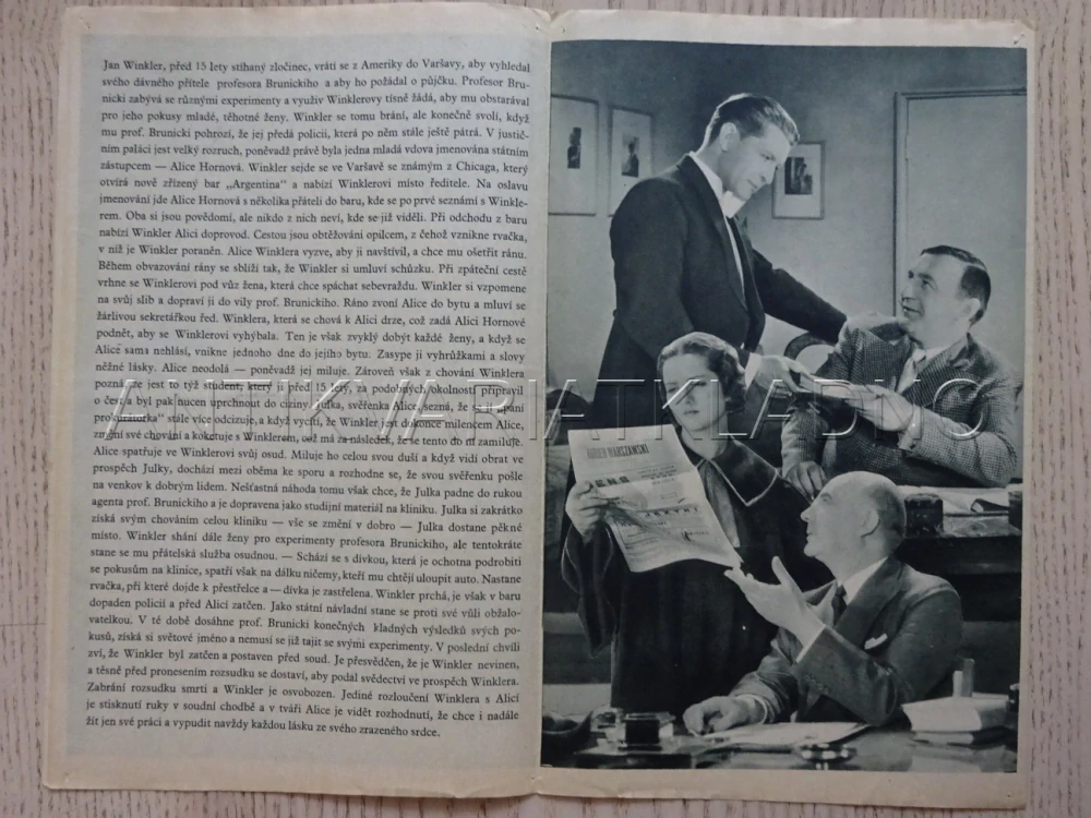PROKURÁTORKA ALICE HORNOVÁ, J. SMORSARSKA, BIO PROGRAM Č. 242, 1935