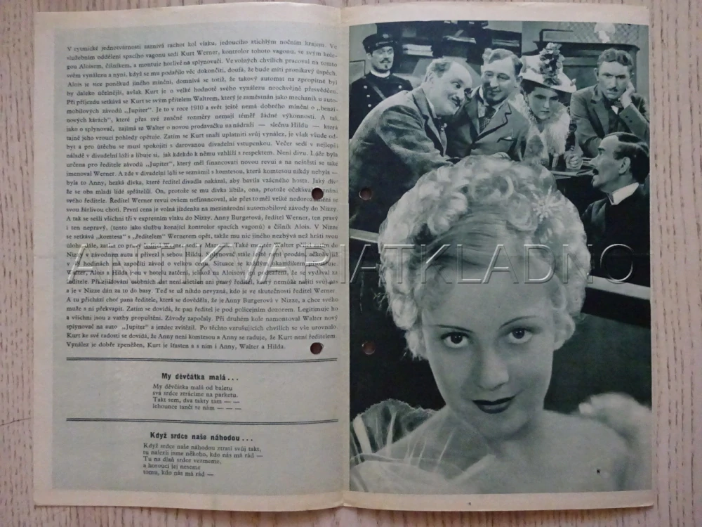 KONTROLOR SPACÍCH VAGONŮ, J. ALEXANDER, BIO PROGRAM Č. 268, 1935