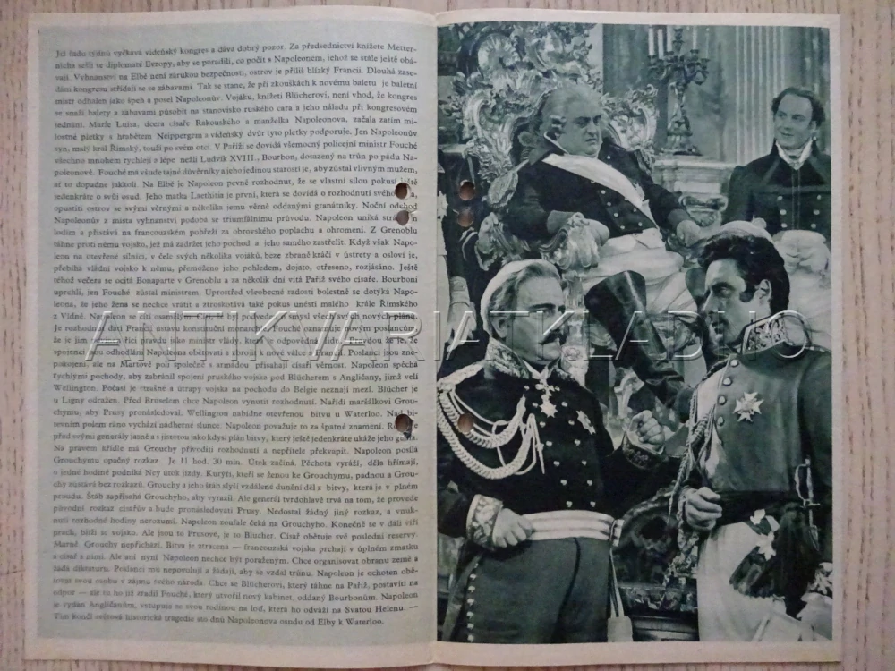 STO DNŮ NAPOLEONOVÝCH, C. RACCA, BIO PROGRAM Č. 271, 1935