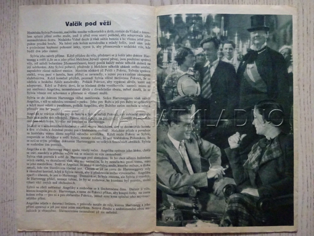 VALČÍK POD VĚŽÍ, O. ČECHOVÁ, BIO PROGRAM Č. 323, 1935