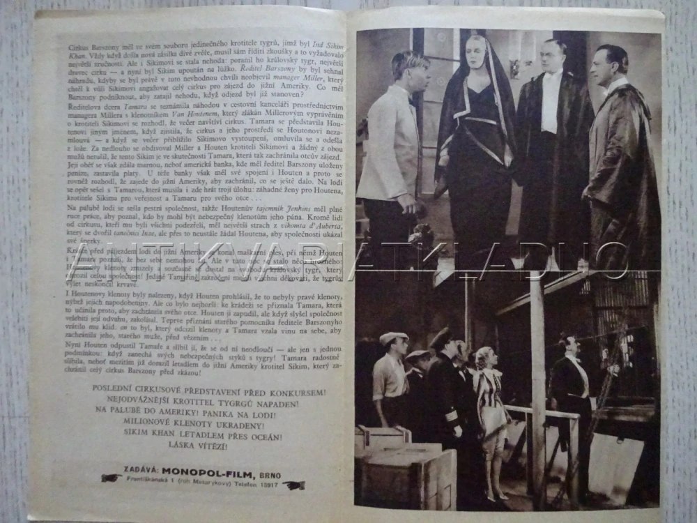 POSLEDNÍ ATRAKCE, I. PETROVIČ, BIO PROGRAM Č. 356, 1936