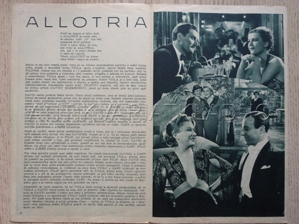 ALLOTRIA, R. MULLER, BIO PROGRAM Č. 367, 1936