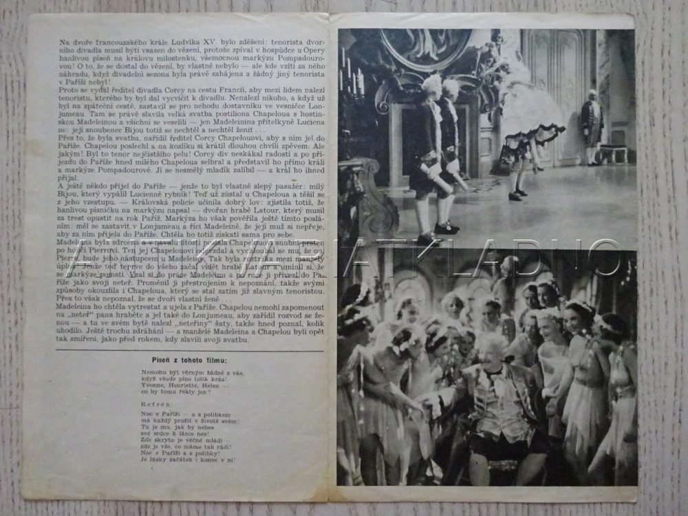 POSTILION Z LONJUMEAU, A. NEUGERBAUER, BIO PROGRAM Č. 396, 1936