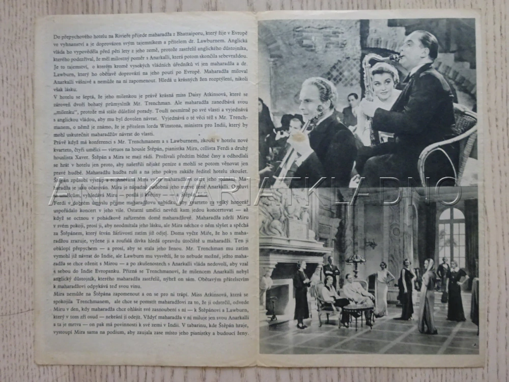 BÍLÁ PANÍ MAHARADŽI, V. PŘÍHODA, BIO PROGRAM Č. 409, 1936