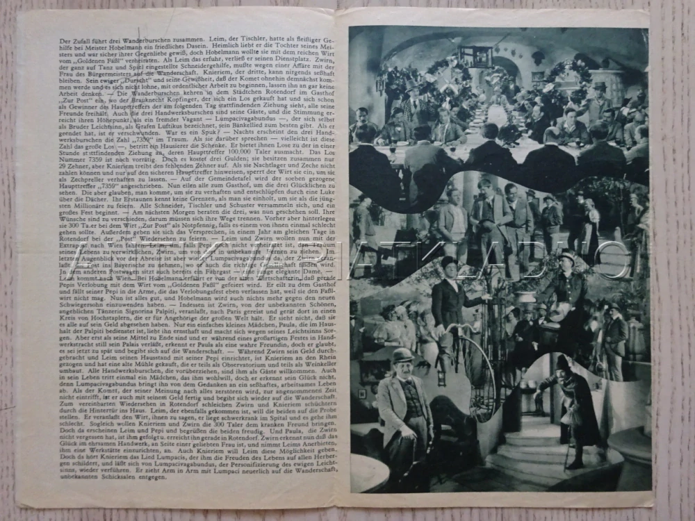 LUMPACIVAGABUNDUS, P. HORBIGER, BIO PROGRAM Č. 434, 1936