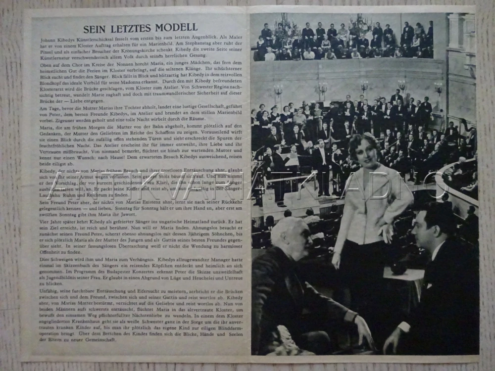 JEHO POSLEDNÍ MODEL, C. HORN, BIO PROGRAM Č. 470, 1936