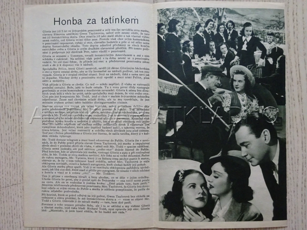 HONBA ZA TATÍNKEM, D. DURBIN, BIO PROGRAM Č. 609, 1939