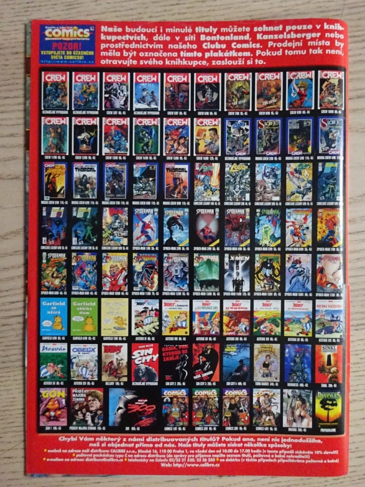 ČASOPIS COMICS, 10/2001