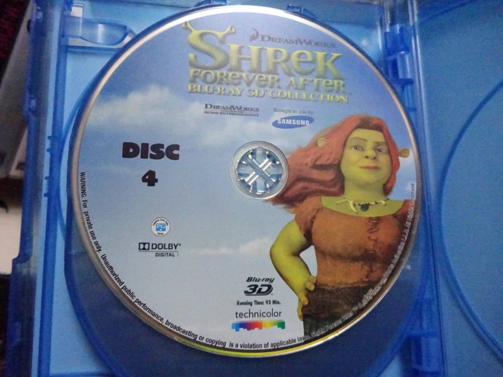 SHREK 1-4, BLURAY DVD FILM 