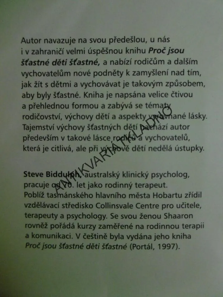 TAJEMSTVÍ VÝCHOVY ŠŤASTNÝCH DĚTÍ, STEVE BIDDULPH