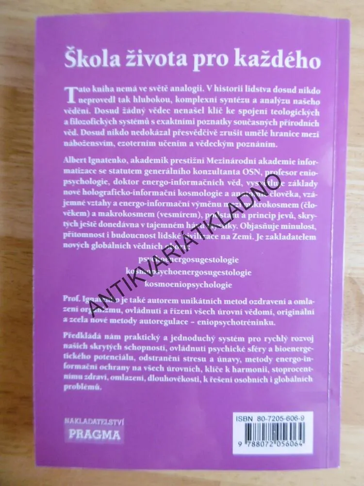 SCHOLA VITAE, ŠKOLA ŽIVOTA, ALBERT IGNATENKO