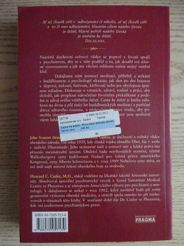 DALAJLAMA, STEZKA KE ŠTĚSTÍ, **an