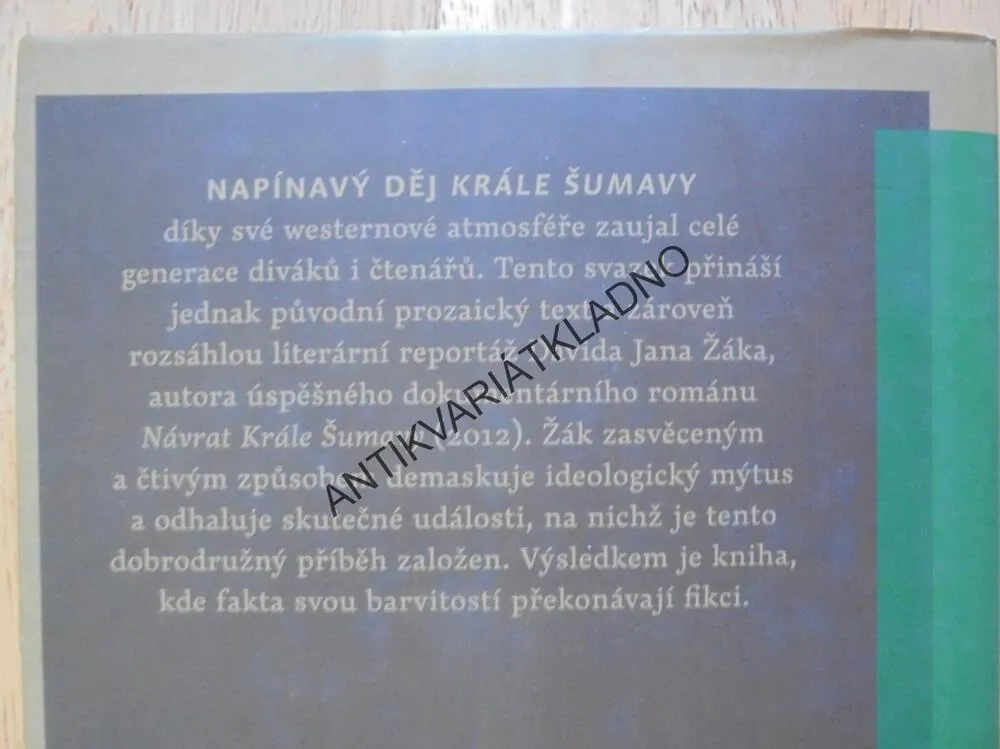 KRÁL ŠUMAVY, DAVID ŽÁK, RUDOLF KALČÍK, FILM,FOTO, **an