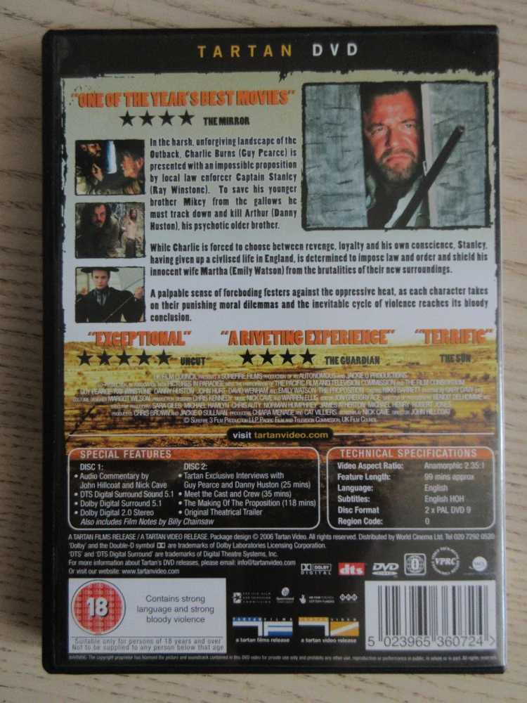 PROPOSITION, G. PEARCE, J. HURT, GB OBAL, ČESKÁ VERZE, 2X DVD FILM