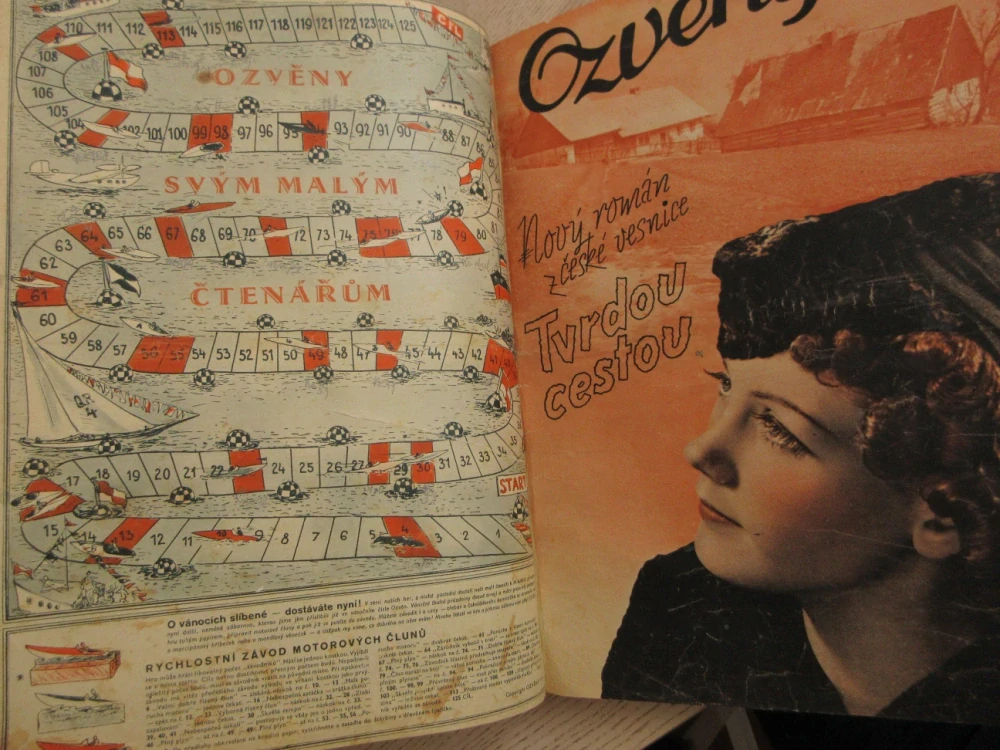 OZVĚNY 1-2, MÓDA, HUMOR, MÍSTOPIS, VAŘENÍ, DĚJINY, DOBOVÉ REKLAMY, ROK 1939, **an