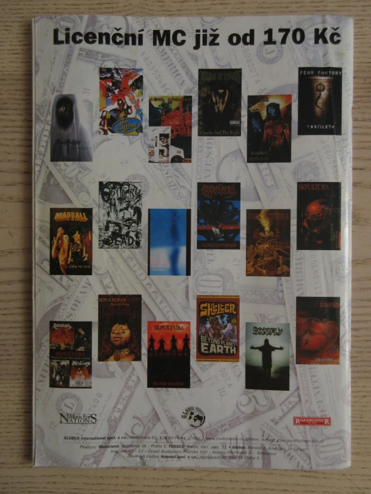 ROCKOVÝ MAGAZÍN SPARK, Č. 9/98, PLAKÁT FAITH NO MORE, BLACK SABBATH, **an