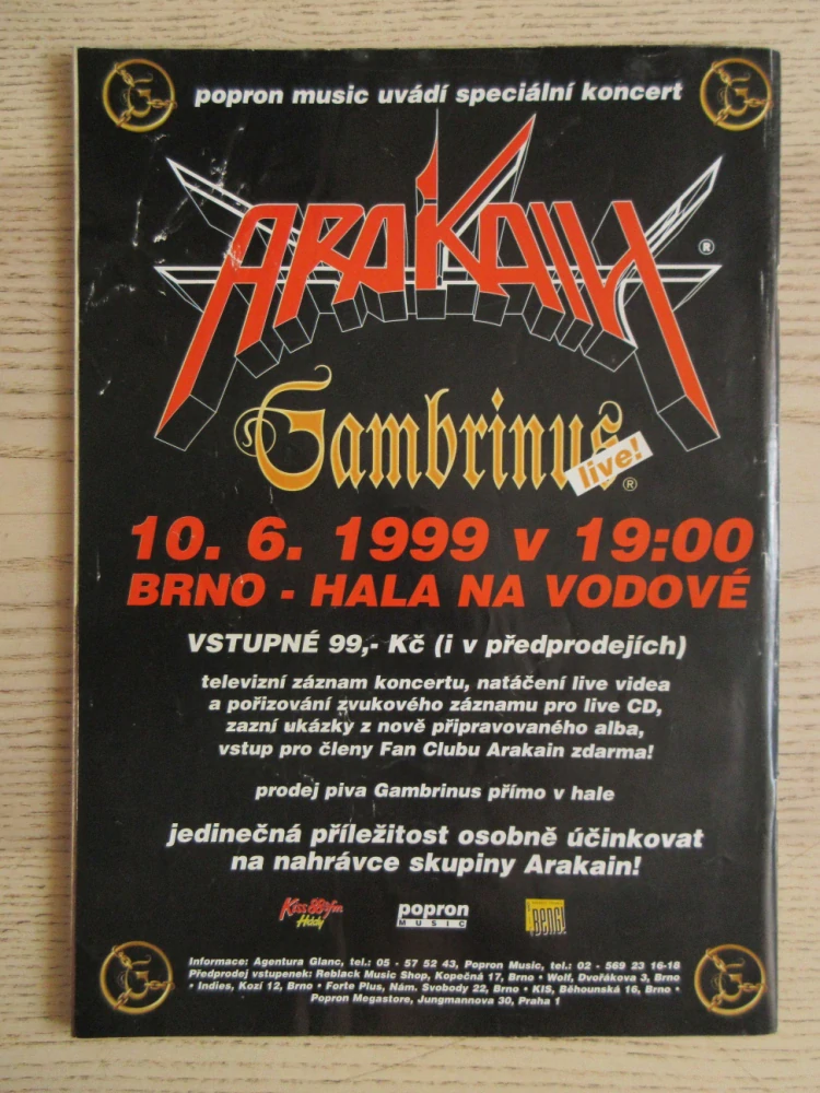 ROCKOVÝ MAGAZÍN SPARK, Č. 6/99, PLAKÁT GAMMARAY, SKUNK ANANSIE, **an