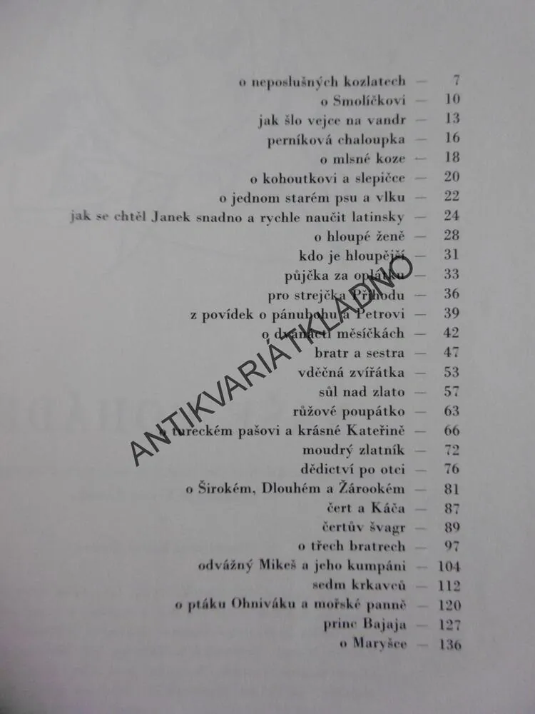 NAŠE POHÁDKY, VILÉM ZÁVADA, BOŽENA NĚMCOVÁ