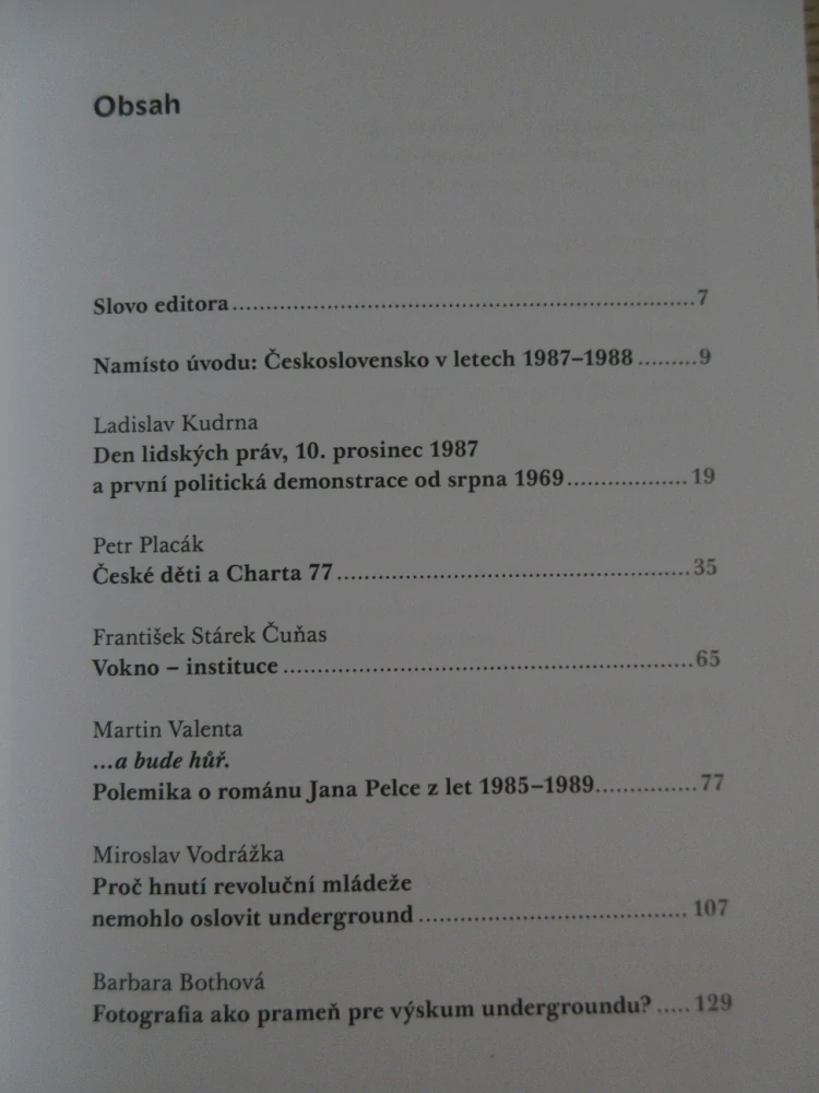 UNDERGROUND V LETECH 1987-1988, LADISLAV KUDRNA, **an
