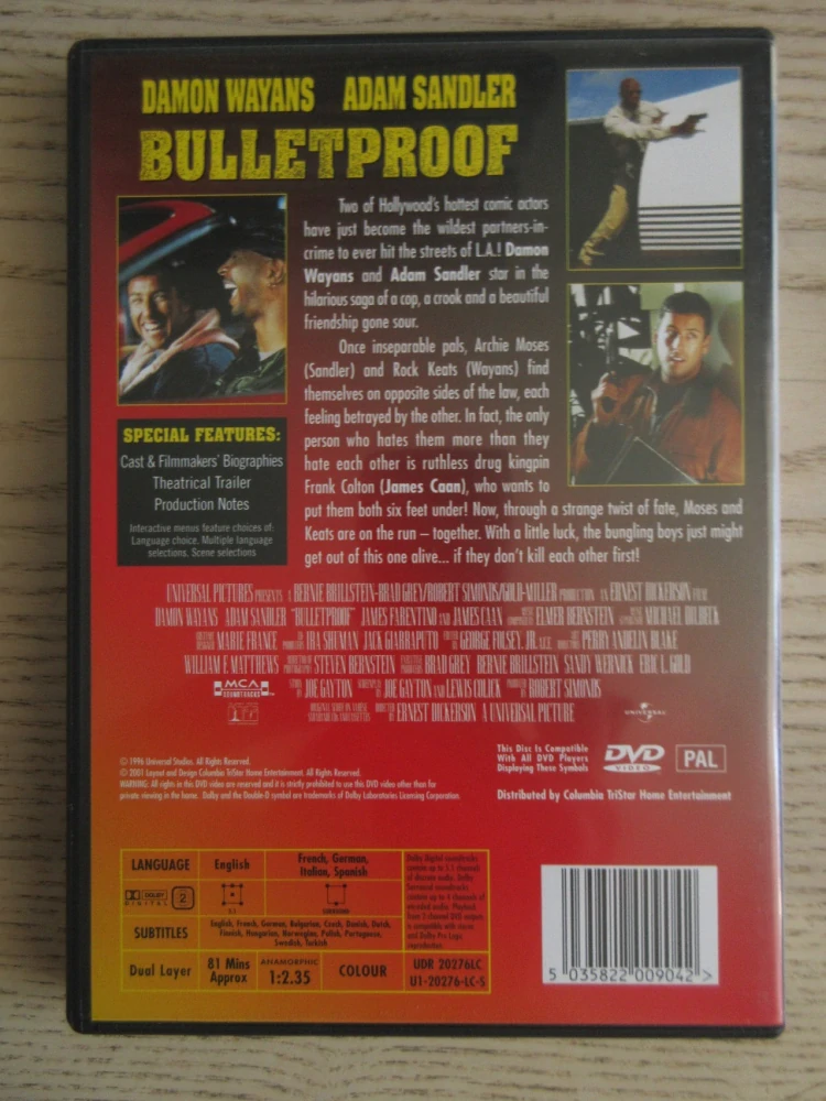 STŘELENÝ, D. WAYAND, A. SANDLER, DVD FILM