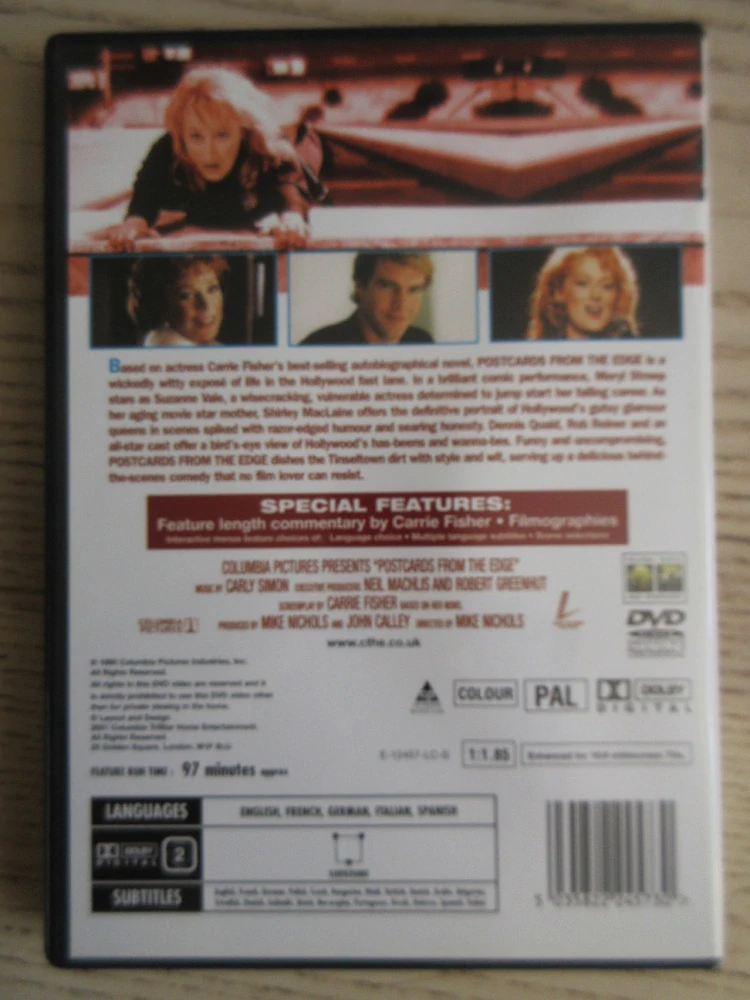 POHLEDNICE Z HOLLYWOODU, M. STREEP, D. QUAID, S. MACLAINE, DVD FILM